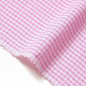 1/8 Inch Gingham Check Polyester Cotton Poplin Fabric SV582942 Lavender / White Image A3