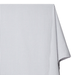 1/8 Inch Gingham Check Polyester Cotton Poplin Fabric SV582946 Silver / White Image A1