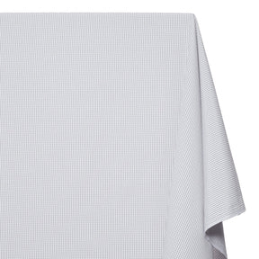 1/16 Inch Gingham Check Polyester Cotton Poplin Fabric SV582948 Silver / White Image A1