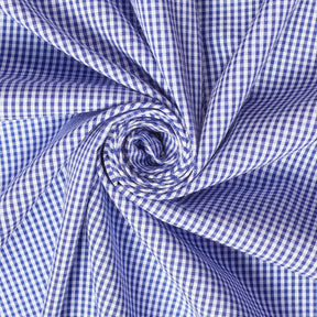 1/16 Inch Gingham Check Polyester Cotton Poplin Fabric SV583084 Imperial Blue / White Image A2