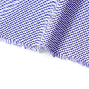 1/16 Inch Gingham Check Polyester Cotton Poplin Fabric SV583084 Imperial Blue / White Image A3