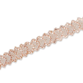 1.25 Inch Pearly Rhinestone Glitter Infused Iron On Scalloped Mesh Fabric Trim SV583001 Gold Image A3
