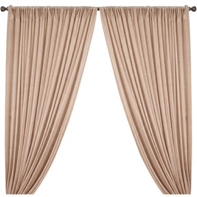 Yorkshire Natural Linen Rod Pocket Curtains Sand Image 1