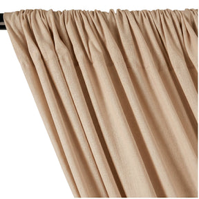 Yorkshire Natural Linen Rod Pocket Curtains Sand Image 2
