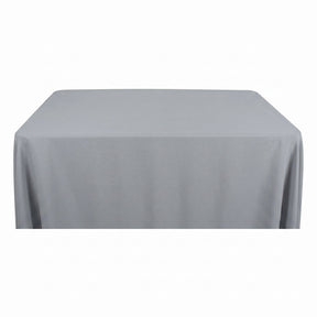 Rayon Challis Rectangular Table Cloth Covers Silver Image 1