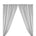 Polyester Poplin Rod Pocket Curtains (60 Inch) Silver Image 1