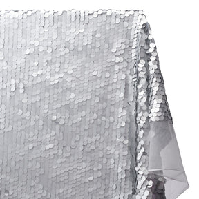 Paillette Circle Sequins On Mesh Fabric SV570758 Silver Image A1