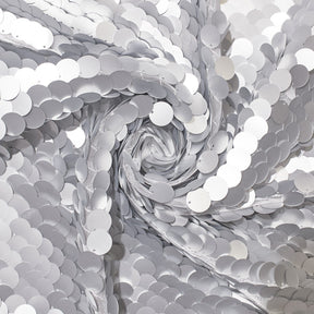 Paillette Circle Sequins On Mesh Fabric SV570758 Silver Image A2