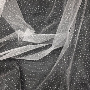 Sparkle Glitter Tulle Fabric SV573734 White 1