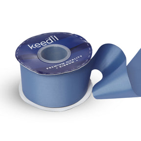 Keedil Grosgrain Ribbon Solid 2 25 Inch SV580581 Steel Blue 1