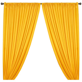 Polyester Interlock Knit Lining Rod Pocket Curtains Sunflower Image  1