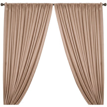 Yorkshire Natural Linen Rod Pocket Curtains Tan Image 1
