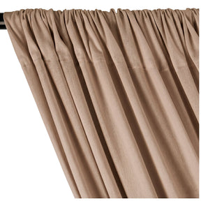 Yorkshire Natural Linen Rod Pocket Curtains Tan Image 2