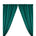 Polyester Poplin Rod Pocket Curtains (60 Inch) Teal Image 1