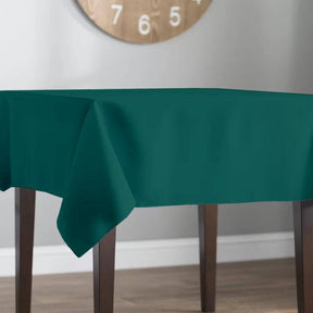 Polyester Poplin Rectangular Table Cloth Covers (60 Inch) Teal Image 2
