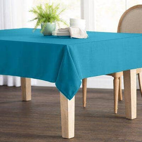 Polyester Poplin Rectangular Table Cloth Covers (60 Inch) Turquoise Image 1