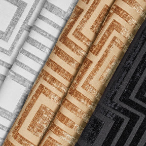 Geometric Chenille Upholstery Brocade Jacquard Fabric Group