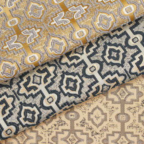 Kashmir Geometric Extra Wide Brocade Upholstery Jacquard Fabric Group