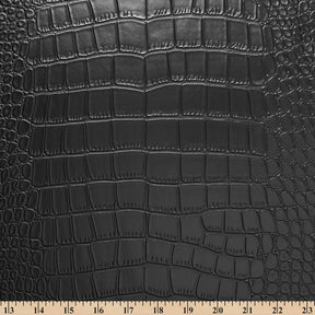 Ottertex Alligator Vinyl Leather- Black Fabric SV580205  Image A9