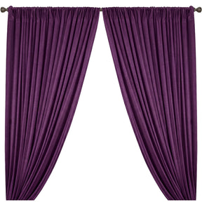 Yorkshire Natural Linen Rod Pocket Curtains Violet Image 1