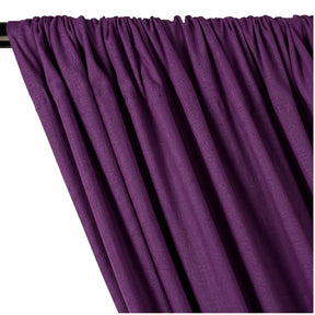 Yorkshire Natural Linen Rod Pocket Curtains Violet Image 2