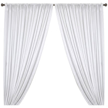 Yorkshire Natural Linen Rod Pocket Curtains White Image 1