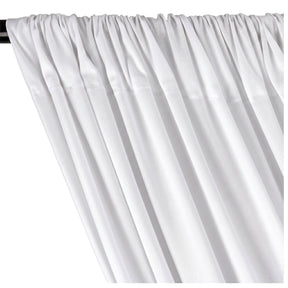 Yorkshire Natural Linen Rod Pocket Curtains White Image 2