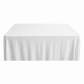 Rayon Challis Rectangular Table Cloth Covers White Image 1