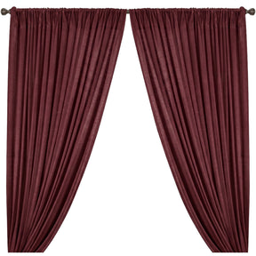 Yorkshire Natural Linen Rod Pocket Curtains Wine Image 1