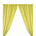 Polyester Poplin Rod Pocket Curtains (60 Inch) Yellow Image 1