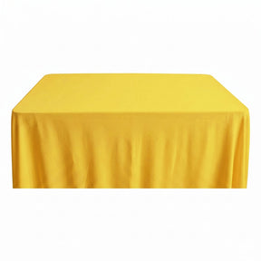Rayon Challis Rectangular Table Cloth Covers Yellow Image 1
