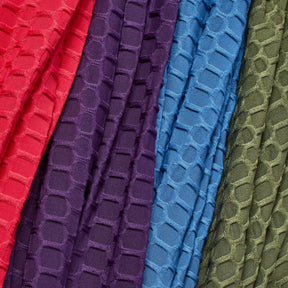 Honeycomb Bubble Jacquard Performance Knit Fabric Group