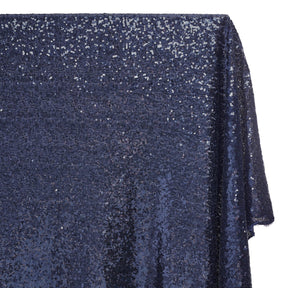 Zigzag Starlight Micro Sequins On Stretch Mesh Fabric Navy Blue SV579507 A1