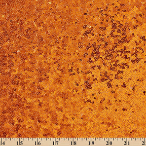 Zigzag Starlight Micro Sequins On Stretch Mesh Fabric Orange SV579509 A9