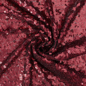 Zigzag Starlight Micro Sequins On Stretch Mesh Fabric Wine SV579508 A2