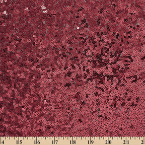 Zigzag Starlight Micro Sequins On Stretch Mesh Fabric Wine SV579508 A9