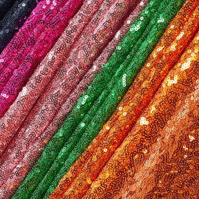 Zigzag Starlight Micro Sequins On Stretch Mesh Fabric Group