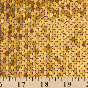 Two Sided Reversible Sequins On Stretch Mesh Fabric SV574635 Gold / Black 3
