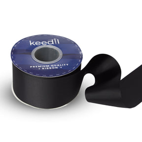 Keedil Grosgrain Ribbon Solid 2 25 Inch SV580551 Black 1