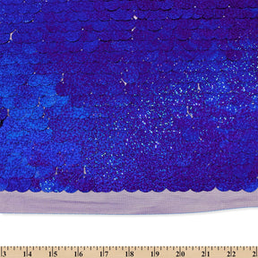Paillette Circle Sequins On Mesh Fabric SV582257 Holographic Royal Blue Image A9
