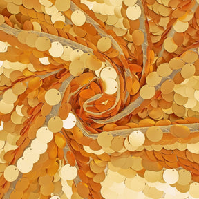 Paillette Circle Sequins On Mesh Fabric SV570759 Gold Image A2