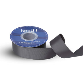 Keedil Solid 1 5 Inch Grosgrain Ribbon Grey A1