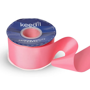 Keedil Grosgrain Ribbon Solid 2 25 Inch SV580560 Hot Pink 1