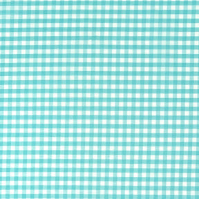 1/8 Inch Gingham Check Polyester Cotton Poplin Fabric SV575741 Aqua / White Image 1