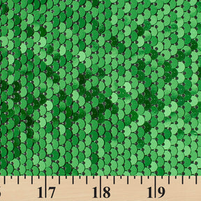 Two Sided Reversible Sequins On Stretch Mesh Fabric SV574629 Gold / Kelly Green 3