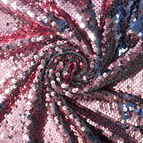 Two Sided Reversible Sequins On Stretch Mesh Fabric SV574630 Navy Blue / Champagne 1