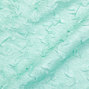 Ruched Ruffle Satin Fabric SV581192 Mint 1