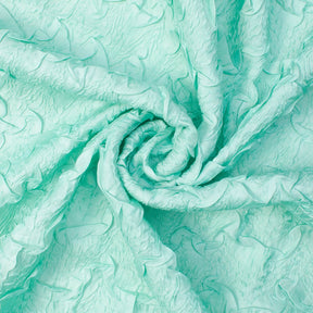 Ruched Ruffle Satin Fabric SV581192 Mint 2