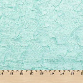 Ruched Ruffle Satin Fabric SV581192 Mint 3