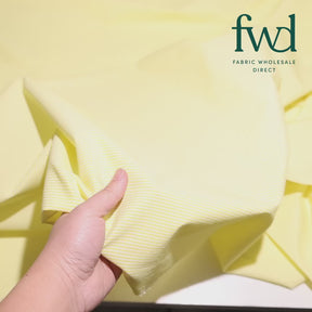 1/16 Inch Gingham Check Polyester Cotton Poplin Fabric Yellow / White Video|SV575745